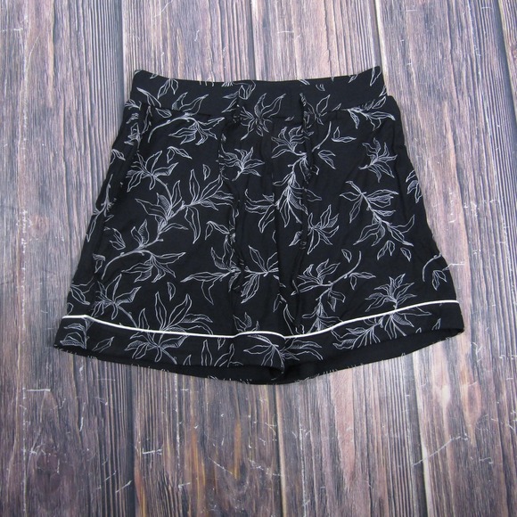 cozy earth Pants - Cozy Earth Shorts Womens XS Black Skimmer Viscose Spandex Floral Pockets